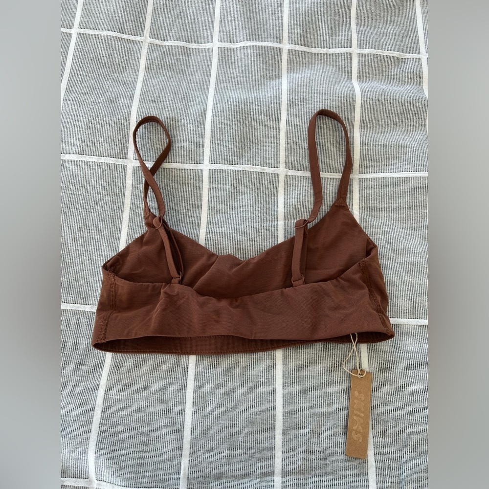 NWT Skims Mesh Scoop Neck Bralette Jasper Size XS - Picture 3 of 3
